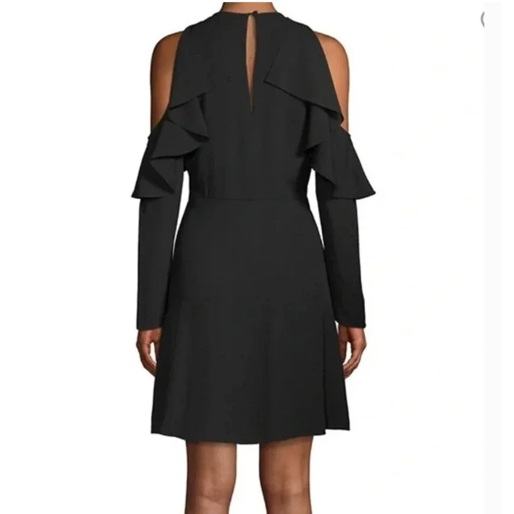 Theory Sophronia Silk Georgette Dress Women's 0 Black Party‎ Goth Whimsigoth
